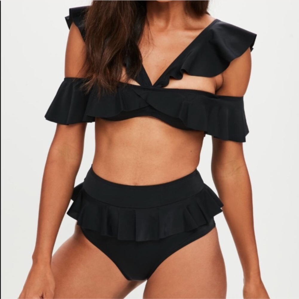 Ruffle Bardot Bikini Bottom Size 2